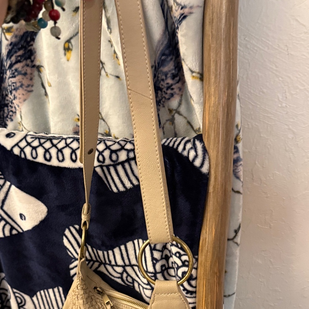 Anthropology Woven Crescent Shoulder Bag - Beige - Picture 8 of 13